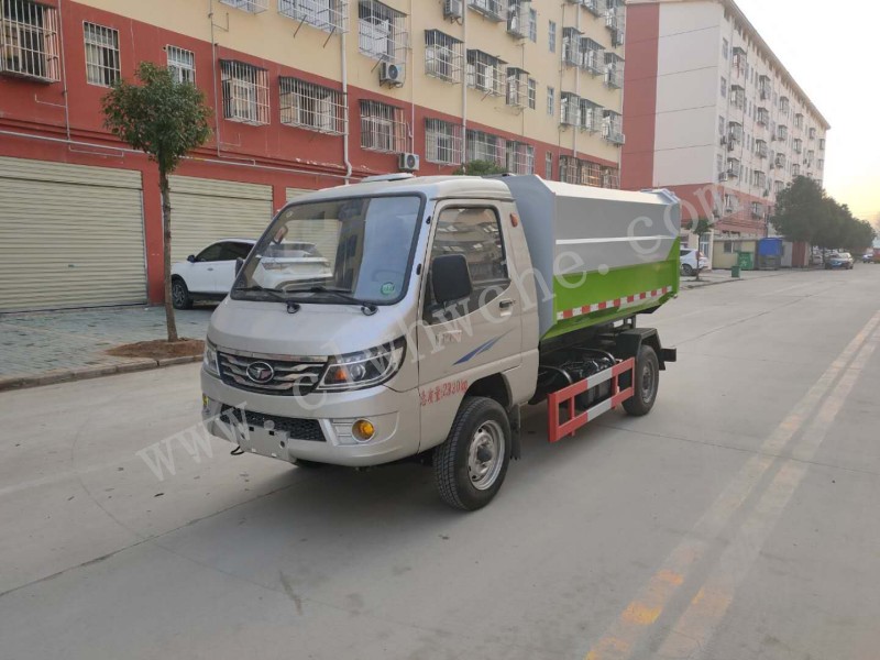 唐駿4方掛桶垃圾車價格 4方掛桶垃圾車報價  汽油垃圾車廠家